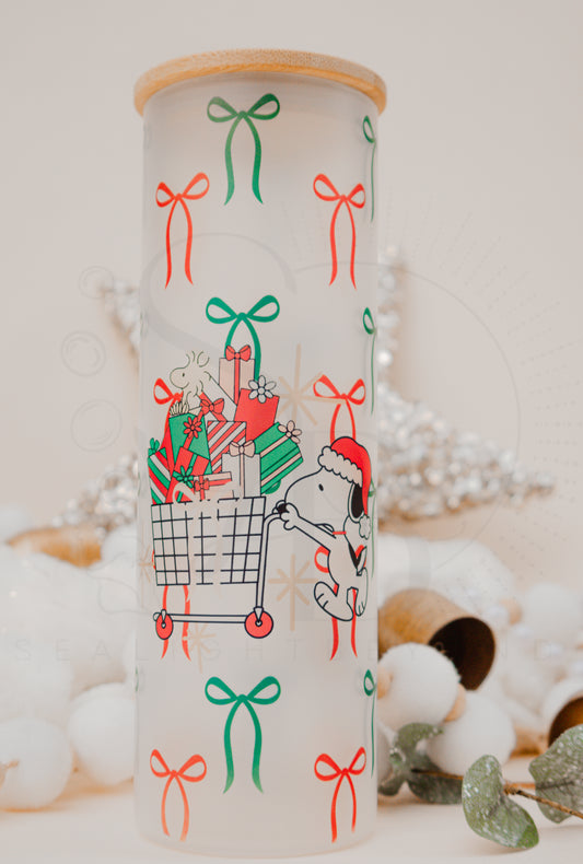 Peanuts Holiday Cheer: Frosted Glass Tumbler